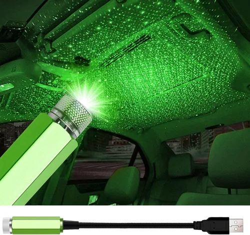 Vista 10 de Proyector de estrellas de luz nocturna, accesorios de coche para mujeres y hombres, luces LED románticas para el interior del automóvil, luces