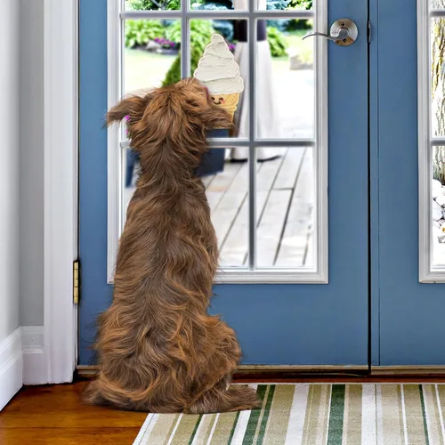 Vista 3 de Genuine Fred Distract O Mat, con forma de helado, tapete para lamer perro de alimentación lenta, alfombrilla antideslizante para distracción