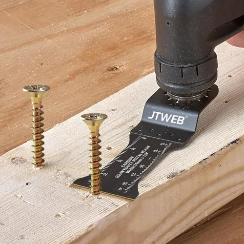 Vista 8 de JTWEB Cuchillas de herramientas oscilantes de carburo, hojas de sierra oscilantes de carburo, cuchillas multiherramienta resistentes