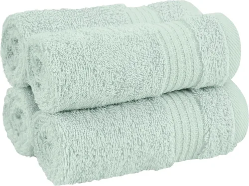 Vista 92 de Cotton Paradise 100% Cotton Turkish Washcloth Set for Bathroom, 4 Piece Soft Absorbent Small Hand Face Towels Wash Rags, Lilac