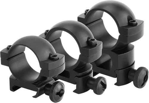 Vista 2 de Monstrum Juego de anillos tácticos para rieles PicatinnyWeaver 1 pulgada de diámetro