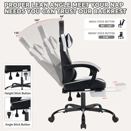 Vista 4 de Silla de escritorio para adultos, silla ergonómica