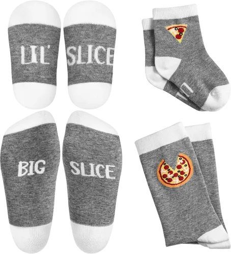 Jiuguva Juego de 4 pares de calcetines a juego para papá y bebé, regalos para papá por primera vez, regalos para papá e hijo, trajes a juego de