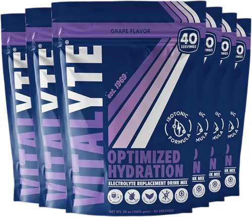 Vista 19 de Polvo para preparar bebida natural de electrolitos, libre de gluten, contenedor con 80 porciones, marca Vitalyte, cítrico (Cool Citrus)