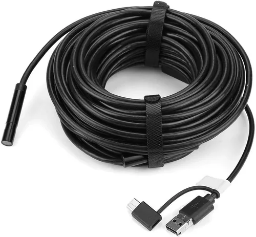 Vista 6 de Endoscopio Fydun USB endoscopio 1pc negro 49.2 ft USB endoscopio con cámara de 2 megapíxeles para inspección de coches de tubería