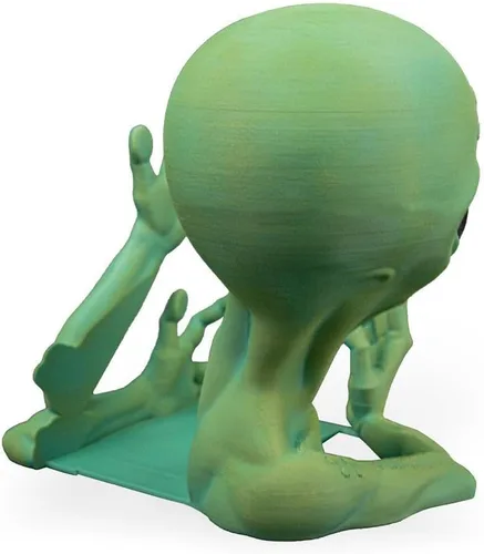 Vista 4 de Soporte para libros de alienígenas pintado a mano, regalo único de ciencia ficción para decoración del hogar