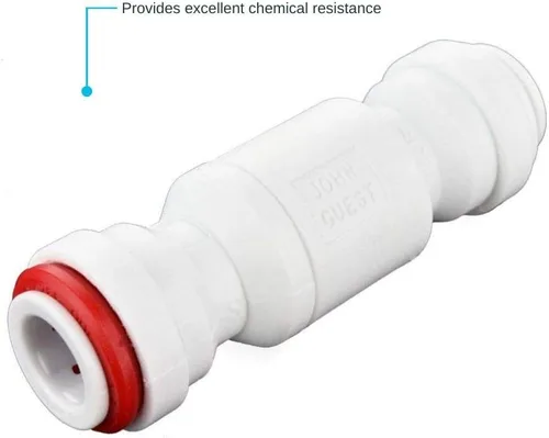 Vista 4 de John Guest Válvula de retención única imperial de 3/8 pulgadas, empuje para conectar la instalación de plomería de plástico, 3/8SCV-US