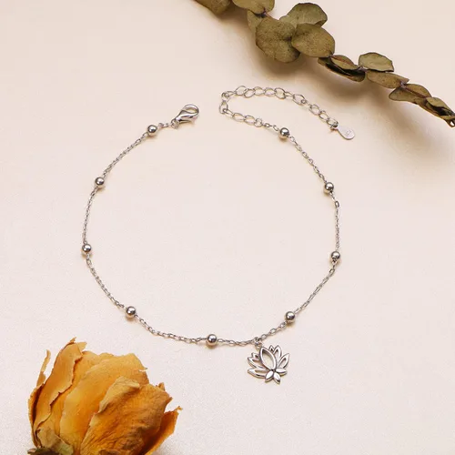 Vista 5 de Daochong - Tobillera de plata esterlina S925 ajustable, para mujer