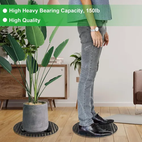 Vista 4 de 12 elevadores de plantas de 12 pulgadas para macetas de interior, soportes de plantas resistentes, elevador de macetas a nivel de planta