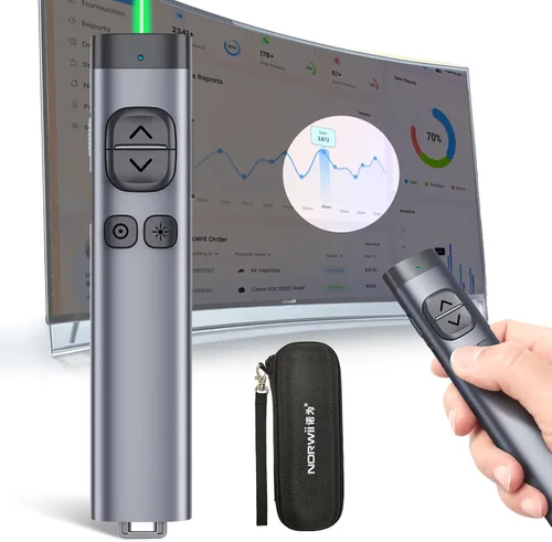 Vista 12 de Norwii Pantalla de TV N97s Clicker de presentación para presentaciones de PowerPoint, PowerPoint Clicker, control remoto de presentación