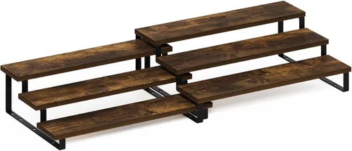 Vista 212 de Furinno Turn-N-Tube - Mesa auxiliar ovalada moderna sin necesidad de herramientas, color blanco, blanco virgen