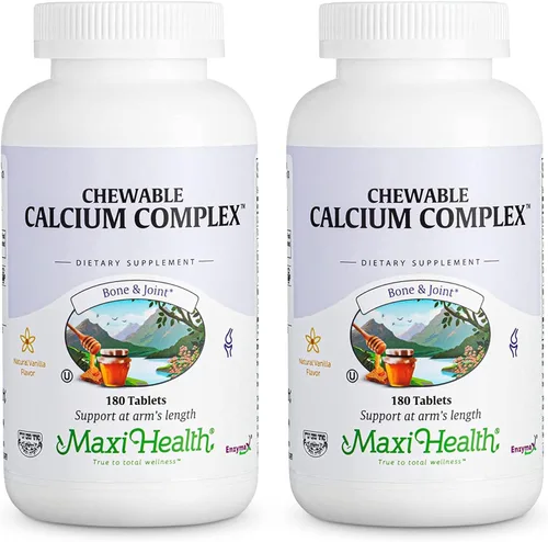 Vista 9 de Maxi Health Complejo de calcio masticable – Sabor vainilla Vitamina D3 y Magnesio Masticables para ayudar a apoyar los huesos – Suplemento Kosher