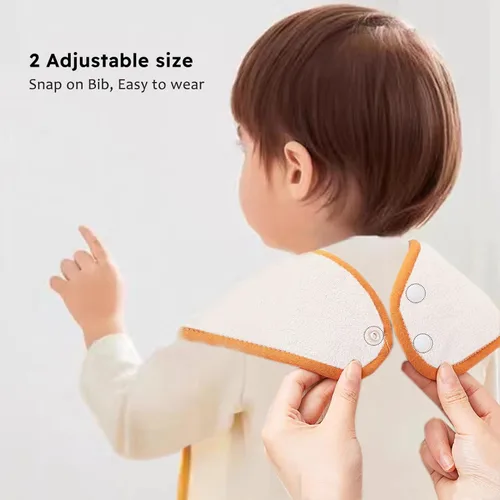 Vista 5 de Baberos para niñas o niños, niños pequeños de 1 a 6 años, impermeables y absorbentes, toalla grande