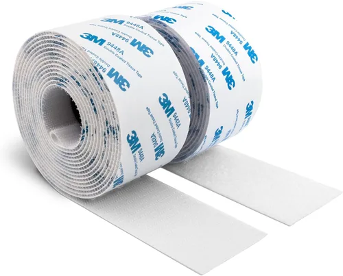 Vista 7 de Cinta autoadhesiva de gancho y bucle de 1 pulgada x 10 pies, fabricada con 3M 9448, sujetadores de tela de nailon entrelazados, cinta adhesiva