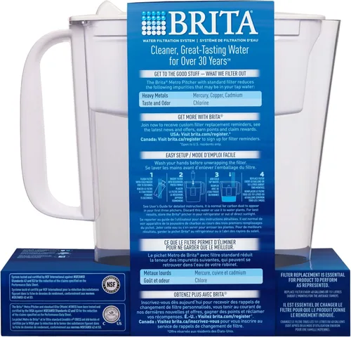 Vista 9 de Brita Metro - Jarra de agua con 1 filtro de larga duración