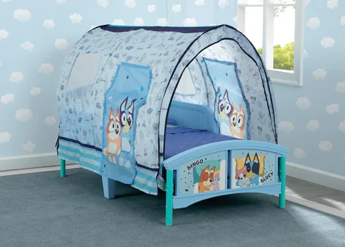 Vista 2 de Delta Children - Cama infantil de plástico Bluey con tienda