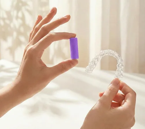 Vista 6 de Paquete de 12 masticables de posicionamiento ortodóntico para Invisalign, alineadores transparentes y retenedores - Herramienta dental para ajustes