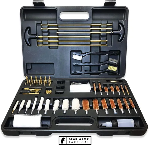 Kit de limpieza universal para pistolas | American Company | Perfecto para escopetas, rifles, cargadores de bozales, pistolas y pistolas | Estuche