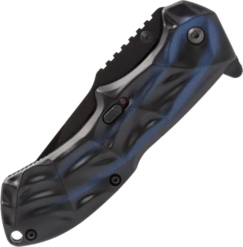 Vista 4 de Smith & Wesson Black Ops - Cuchillo plegable con hoja de punta Tanto de 3.4 pulgadas, mango de aluminio, acero inoxidable, para táctica