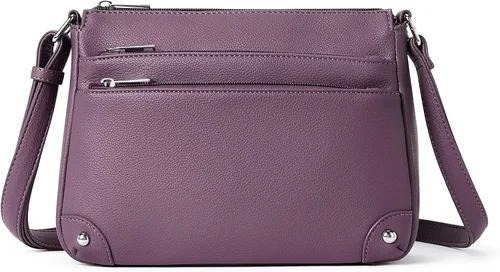 Vista 7 de WESTBRONCO Bolsos cruzados para mujer, bolsos de hombro de tamaño mediano, cartera con bolsillo con cremallera múltiple