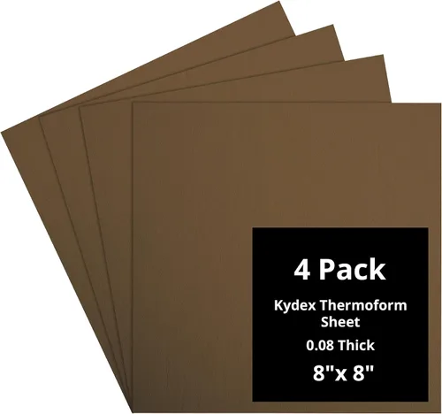 Vista 124 de Kydex Sheets - Solid Color DIY Kit for Crafting Holsters, Sheaths, and Mag Pouches - (8x8, 8x12, 12x12), Premium Thermoform Sheets - Thick, Durable