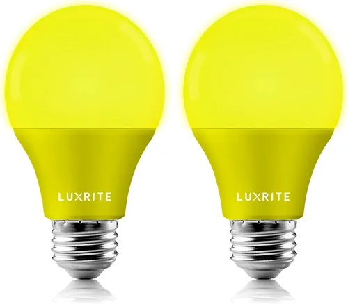 Vista 11 de Foco LED Luxrite A19 rojo, equivalente a 60 W, no regulable, lista UL, base estándar E26, para interiores y exteriores, porche, Navidad, decoración