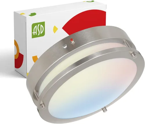 Vista 72 de ASD Iluminación LED redonda de montaje empotrado de 16 pulgadas, cerca de la lámpara de techo 3CCT, regulable, Energy Star, certificación ETL