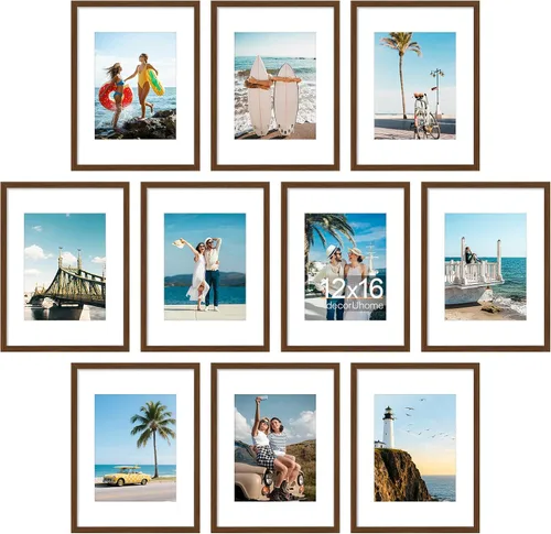 Vista 67 de decorUhome Paquete de 10 marcos de fotos de 4 x 6 pulgadas, decoración de Dorado