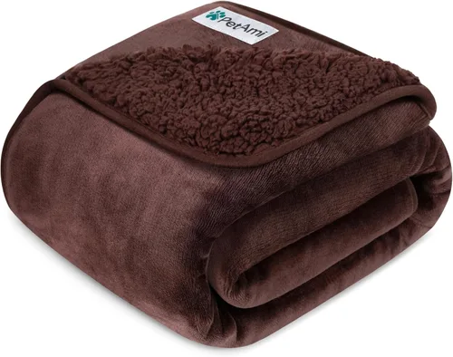 Vista 23 de PetAmi Manta impermeable para perros y gatos, a prueba de orina, reversible, forro polar suave, lavable, 24 x 32 pulgadas, color beige