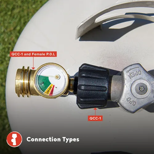 Vista 4 de Megamaster Indicador de nivel de tanque de propano para tanques de propano estándar, ideal para barbacoas, parrillas, camping, cocina al aire libre