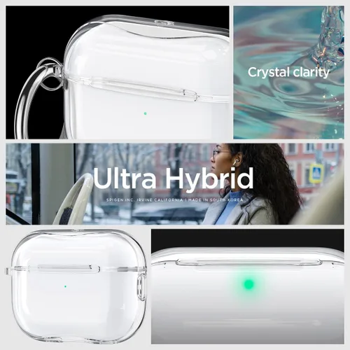 Vista 2 de Spigen Funda ultra híbrida diseñada para AirPods Pro de 2ª generación 2022/2023 (cable USB-C/Lightning), transparente