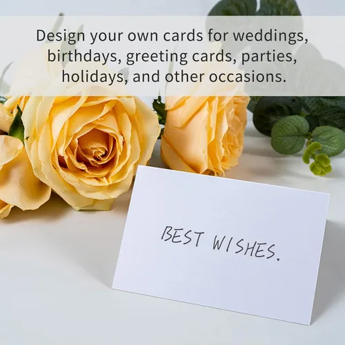 Vista 5 de Tarjetas de lugar para la configuración de la mesa - 50 piezas de tarjetas de lugar blancas en blanco para bodas, tiendas de nombre, tarjetas
