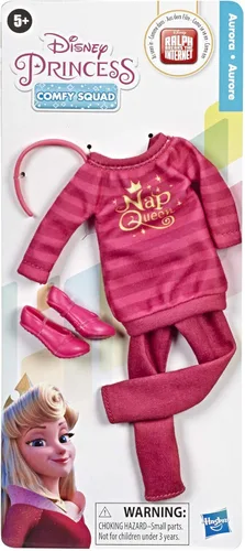 Vista 2 de Disney Princess Comfy Squad Fashion Pack para muñeca Aurora, ropa para muñeca de moda Disney inspirada en Ralph Breaks The Internet Movie