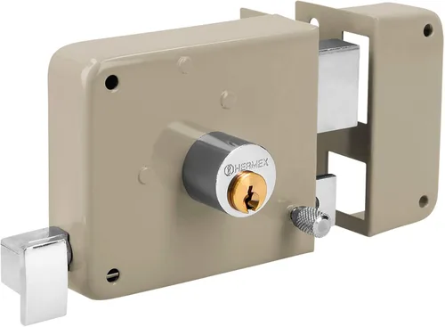 Truper 43583 / CS-70DB - Juego de cerraduras de puerta con borde derecho, llave estándar