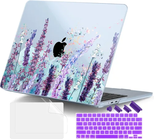 Vista 40 de DONGKE Funda para MacBook Air M4 de 13.6 pulgadas 2025 2024 2023 2022 Modelo A3240 A3113 A2681 M3 M2 Chip, carcasa rígida de plástico con Touch ID