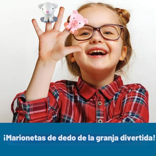 Vista 3 de Learning Resources Peekaboo Learning Farm - 10 piezas, a partir de 18 meses, juguetes de aprendizaje para niños pequeños, juguetes de contar