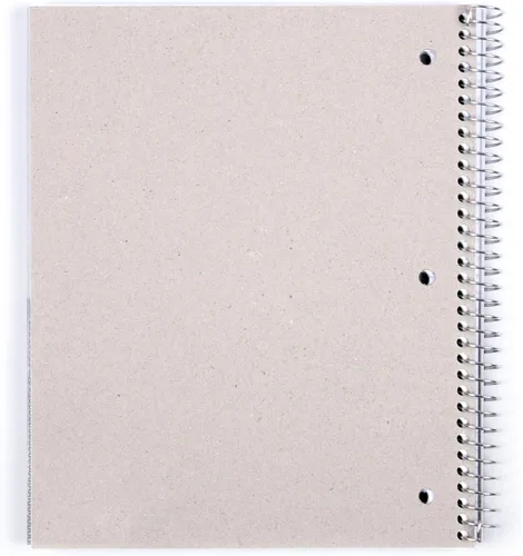 Vista 5 de Mintra Office Cuadernos en espiral duraderos, 3 materias (blanco, rayas anchas, 12 unidades)