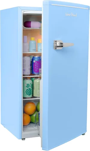 Vista 10 de West Bend - Mini refrigerador para dormitorio, oficina, bar o dormitorio universitario, refrigerador compacto retro con puerta única, estantes