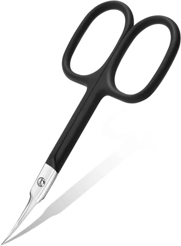 CGBE Tijeras para Cutículas con Hoja Curva Extrafina, Tijeras de Manicura Súper Delgadas para Cutículas, Tijeras Pequeñas Profesionales con Punta