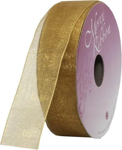 Vista 25 de Morex Ribbon 91803/100-609 Cinta de nailon Organdy, 5/8 pulgadas por 100 yardas, color rojo
