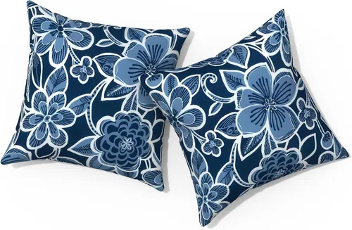 Vista 16 de Almohadas de exterior para muebles de patio de 16 x 16 pulgadas, almohadas cuadradas para exteriores con rellenos, almohadas decorativas de patio