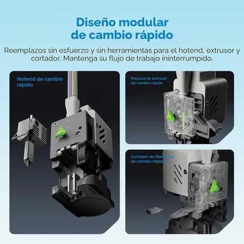 Vista 4 de Creality Impresora 3D SPARKX i7 con monitoreo de cámara AI, nivelación automática, impresión de escritorio silenciosa de alta velocidad, fácil