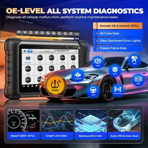 Vista 7 de Autel MaxiCheck MX808S-TS, 2023 US Ver of MaxiCOM MK808S-TS MK808Z-TS, Android 11 TPMS Programación Relearn Activate Tool, Bidireccional