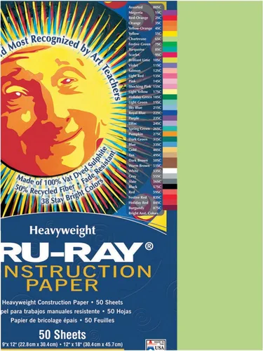 Vista 40 de Tru-Ray® Papel de construcción, 12.0 in x 18.0 in, 50% reciclado, azul atómico, paquete de 50