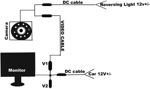 Vista 7 de Kit de monitor de espejo retrovisor TFT LCD de 4.3 pulgadas + mini cámara de marcha atrás impermeable de 170° para automóvil/vehículo
