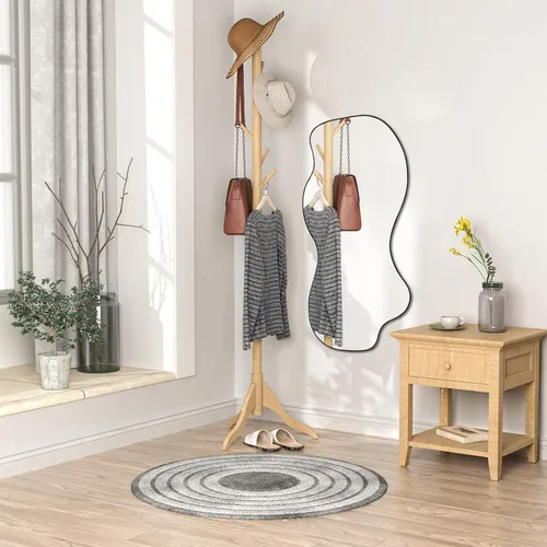 Vista 3 de POZINO Espejo irregular, espejo asimétrico sin marco de 47.2 x 21.6 pulgadas, espejos de pared abstractos, modernos espejos de forma extraña