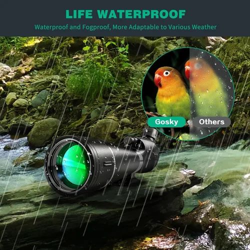 Vista 5 de Gosky Alcance de Observación HD 20-60x80mm con Trípode y Adaptador para Smartphone, Alcance de Observación con Prisma BAK 4 para Observación