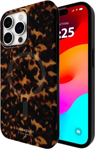 Vista 12 de Kate Spade New York Funda para iPhone 15 Pro Max, compatible con la funda MagSafe para teléfono, purpurina gruesa iridiscente