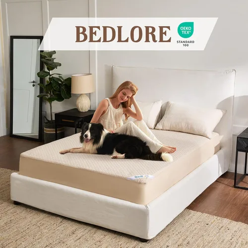 Vista 2 de BEDLORE Protector de colchón de tamaño individual, funda de colchón impermeable sin ruido con bolsillos elásticos para colchones de 6 a 15 pulgadas