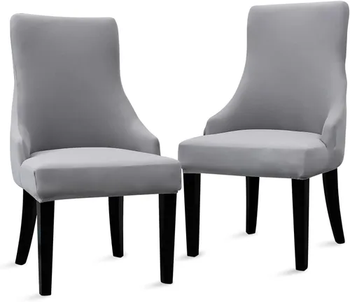 Vista 26 de Liykimt Juego de 1 funda elástica para silla lateral con respaldo de ala, funda decorativa para silla de comedor con brazo, lavable tapizada